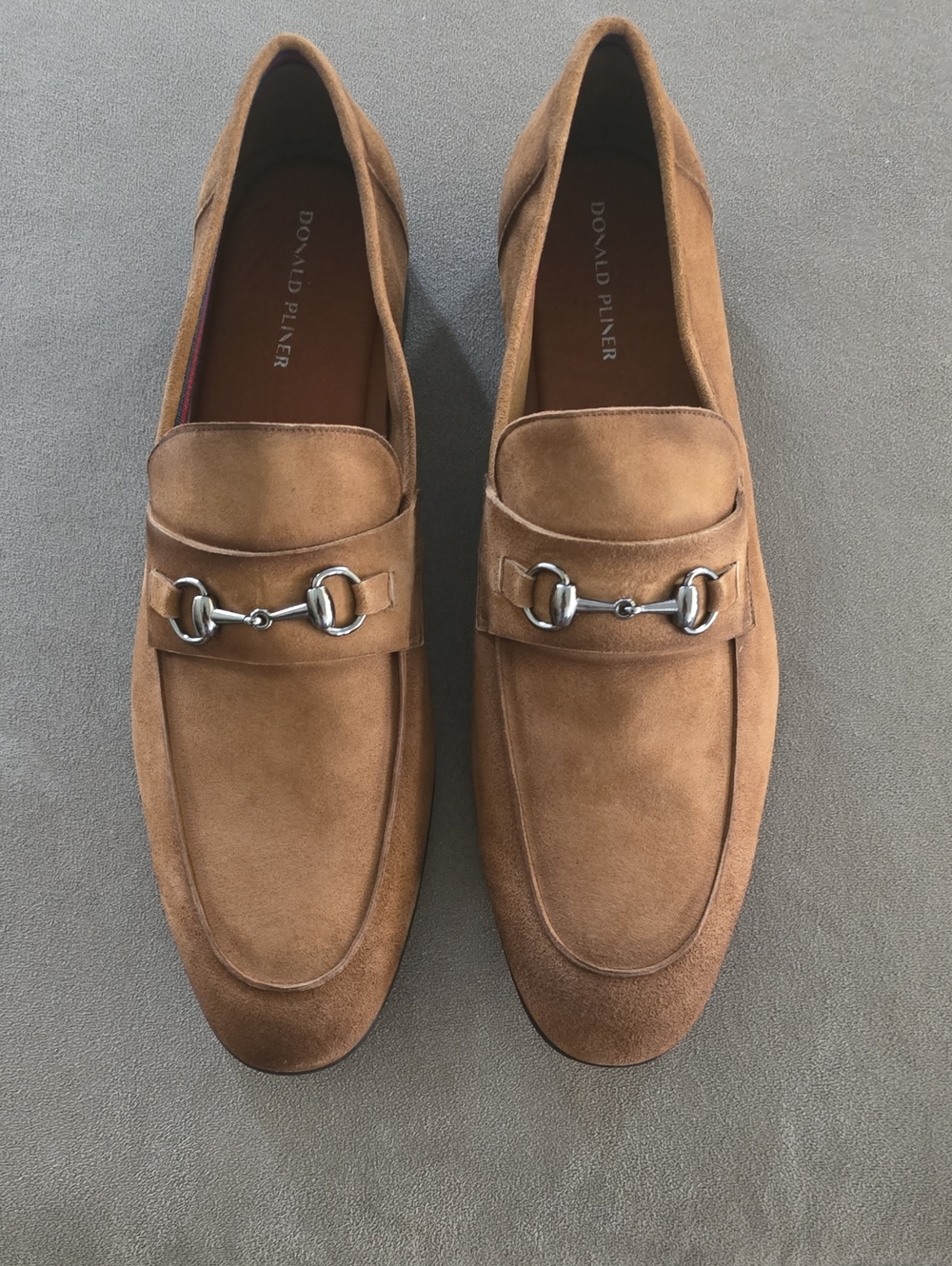 Donald J. Pliner Men’s Suede Bit Loafers in Brown